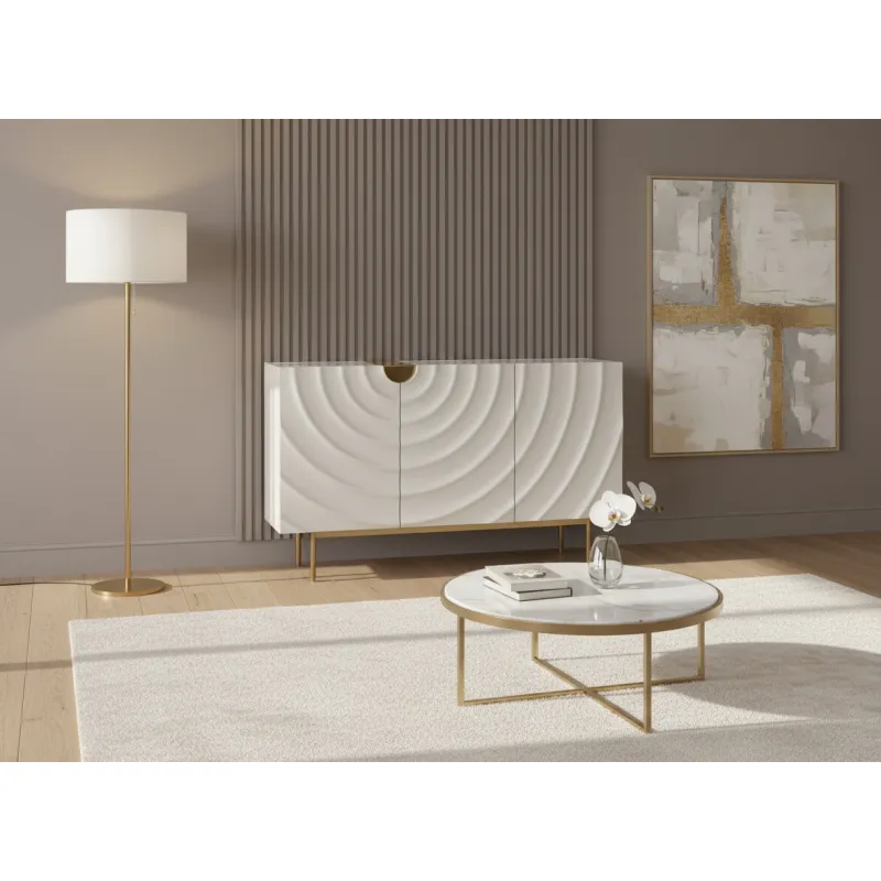 Spintelė STILI, balta-ecru, 150x40x86 cm