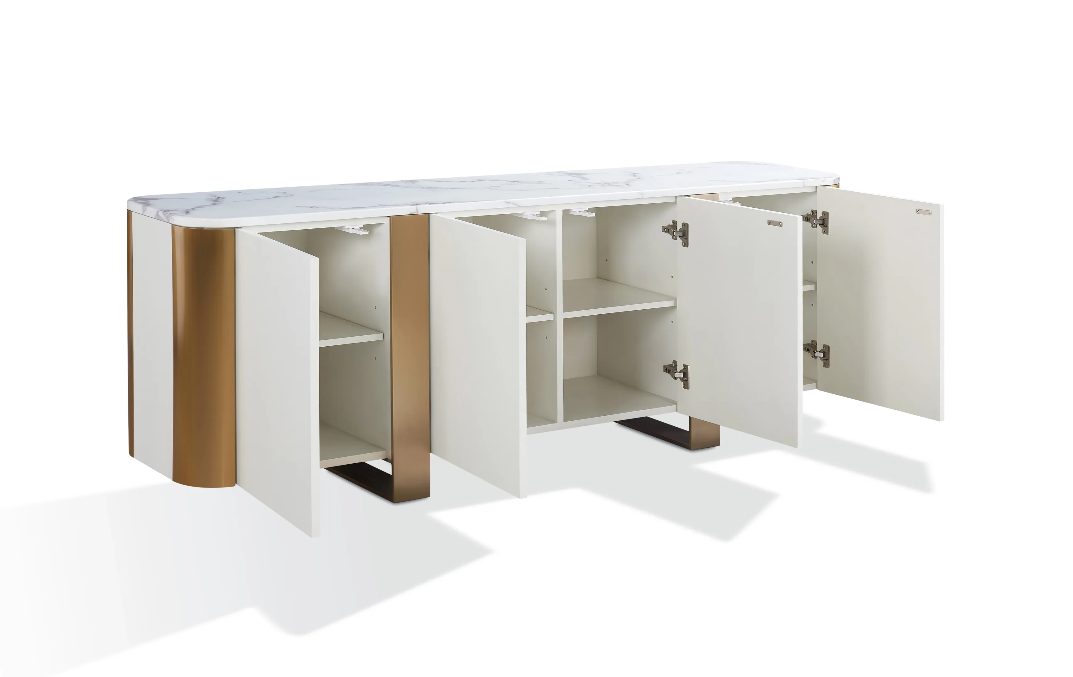 Spintelė STILI, balta, 200x40x85 cm