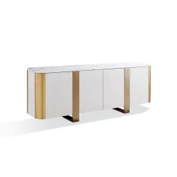 Spintelė STILI, balta, 200x40x85 cm