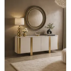 Spintelė STILI, balta, 200x40x85 cm