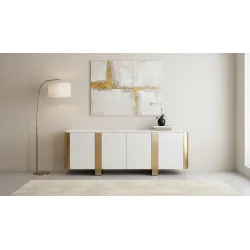 Spintelė STILI, balta, 200x40x85 cm