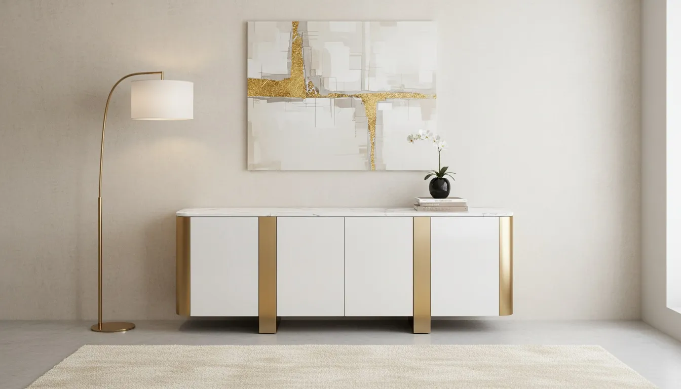 Spintelė STILI, balta, 200x40x85 cm