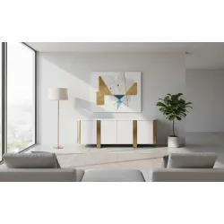 Spintelė STILI, balta, 200x40x85 cm