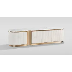 TV spintelė STILI, balta, 200x40x50 cm