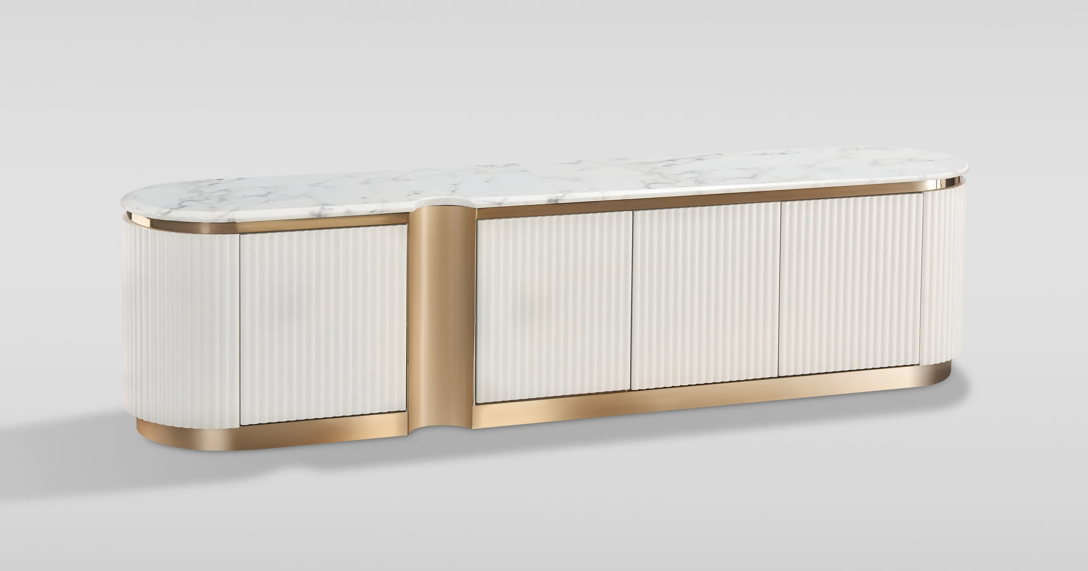 TV spintelė STILI, balta, 200x40x50 cm