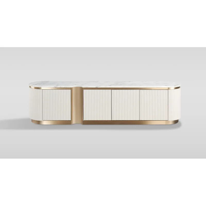 TV spintelė STILI, balta, 200x40x50 cm