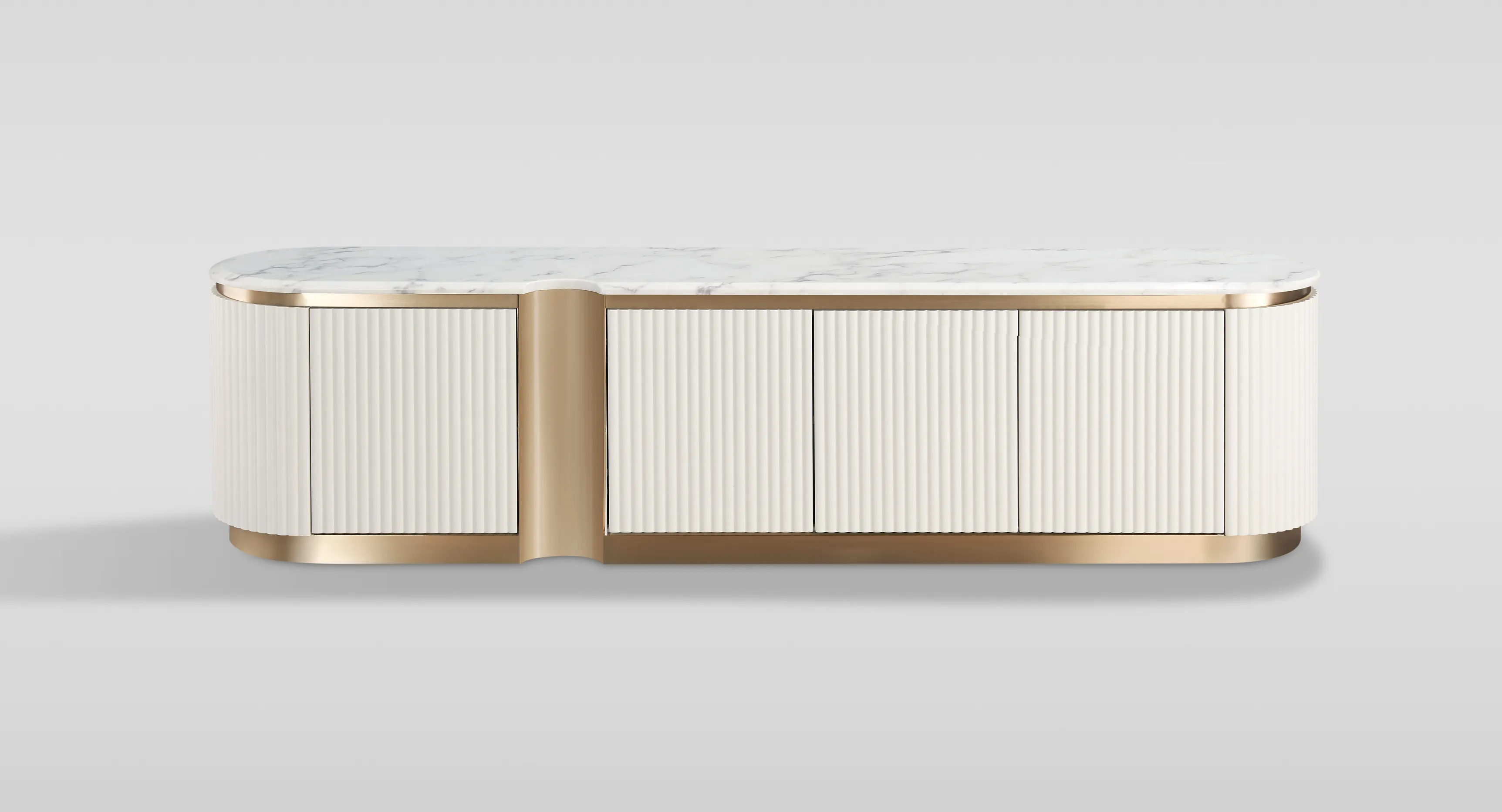 TV spintelė STILI, balta, 200x40x50 cm