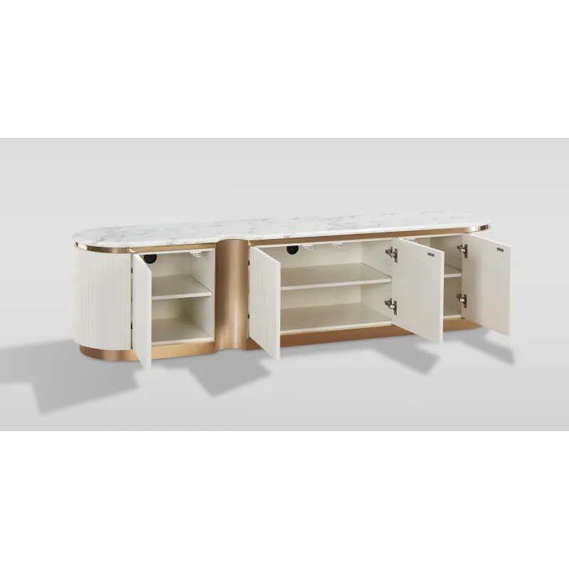 TV spintelė STILI, balta, 200x40x50 cm