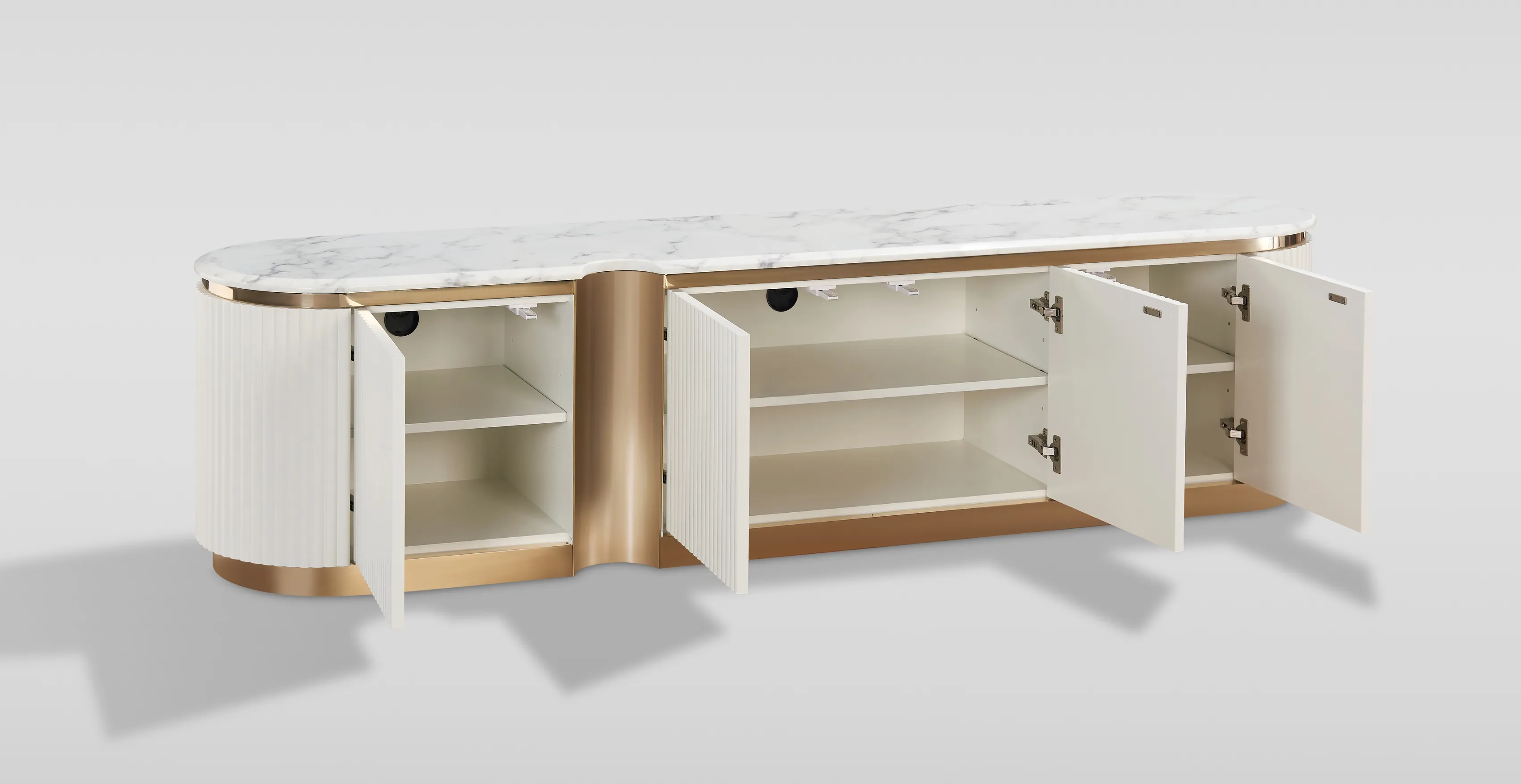 TV spintelė STILI, balta, 200x40x50 cm