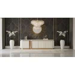 TV spintelė STILI, balta, 200x40x50 cm