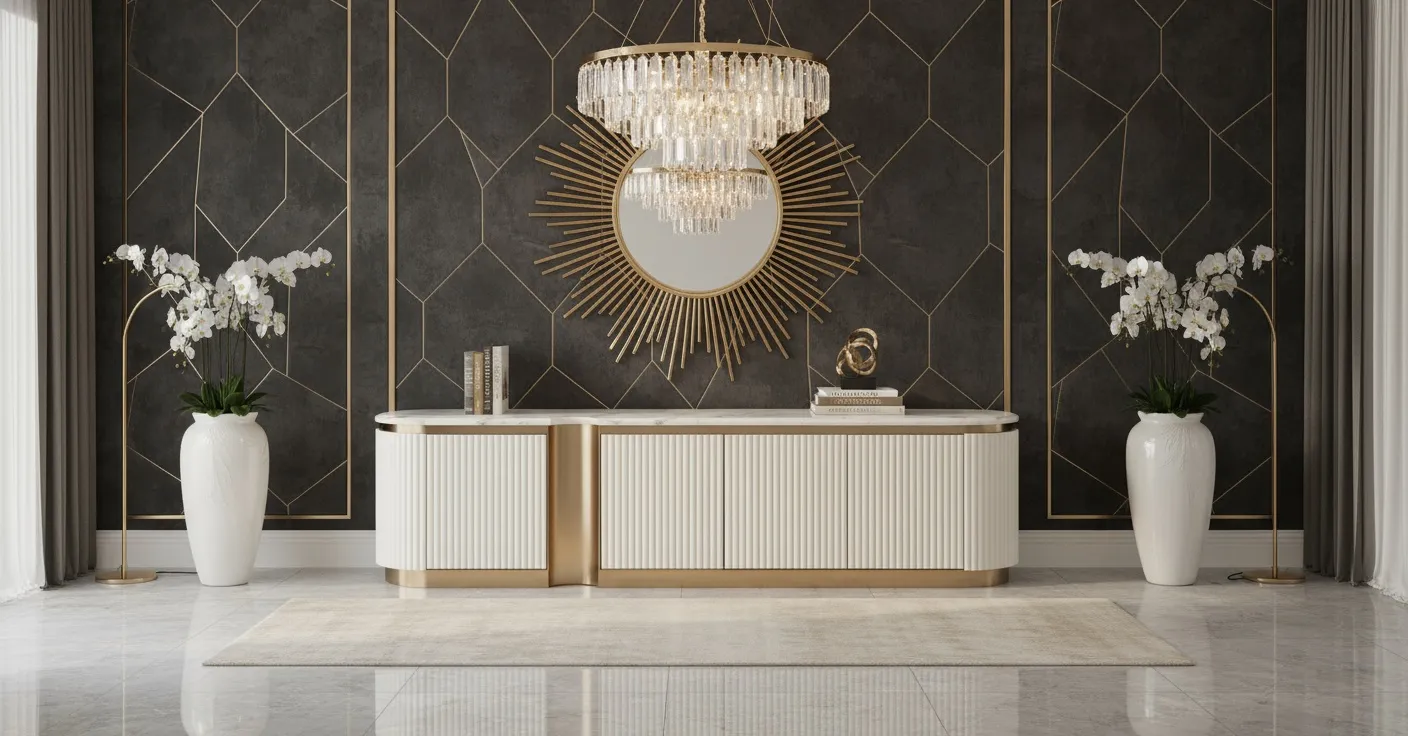 TV spintelė STILI, balta, 200x40x50 cm