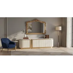 TV spintelė STILI, balta, 200x40x50 cm