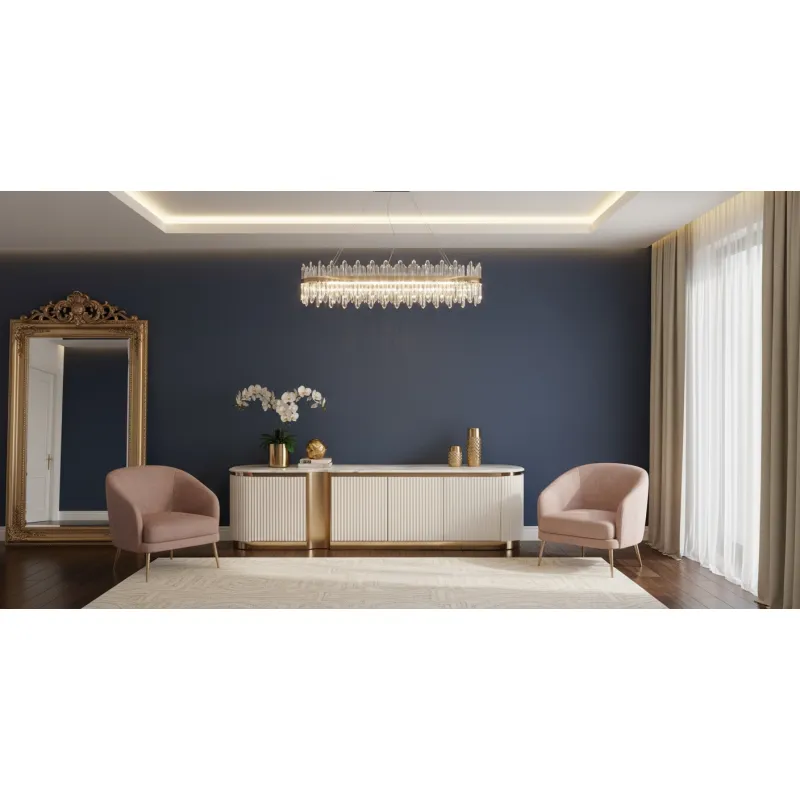 TV spintelė STILI, balta, 200x40x50 cm