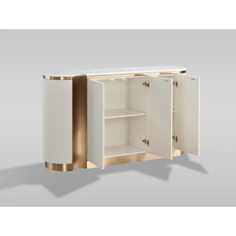 Spintelė STILI, balta, 158x40x88 cm