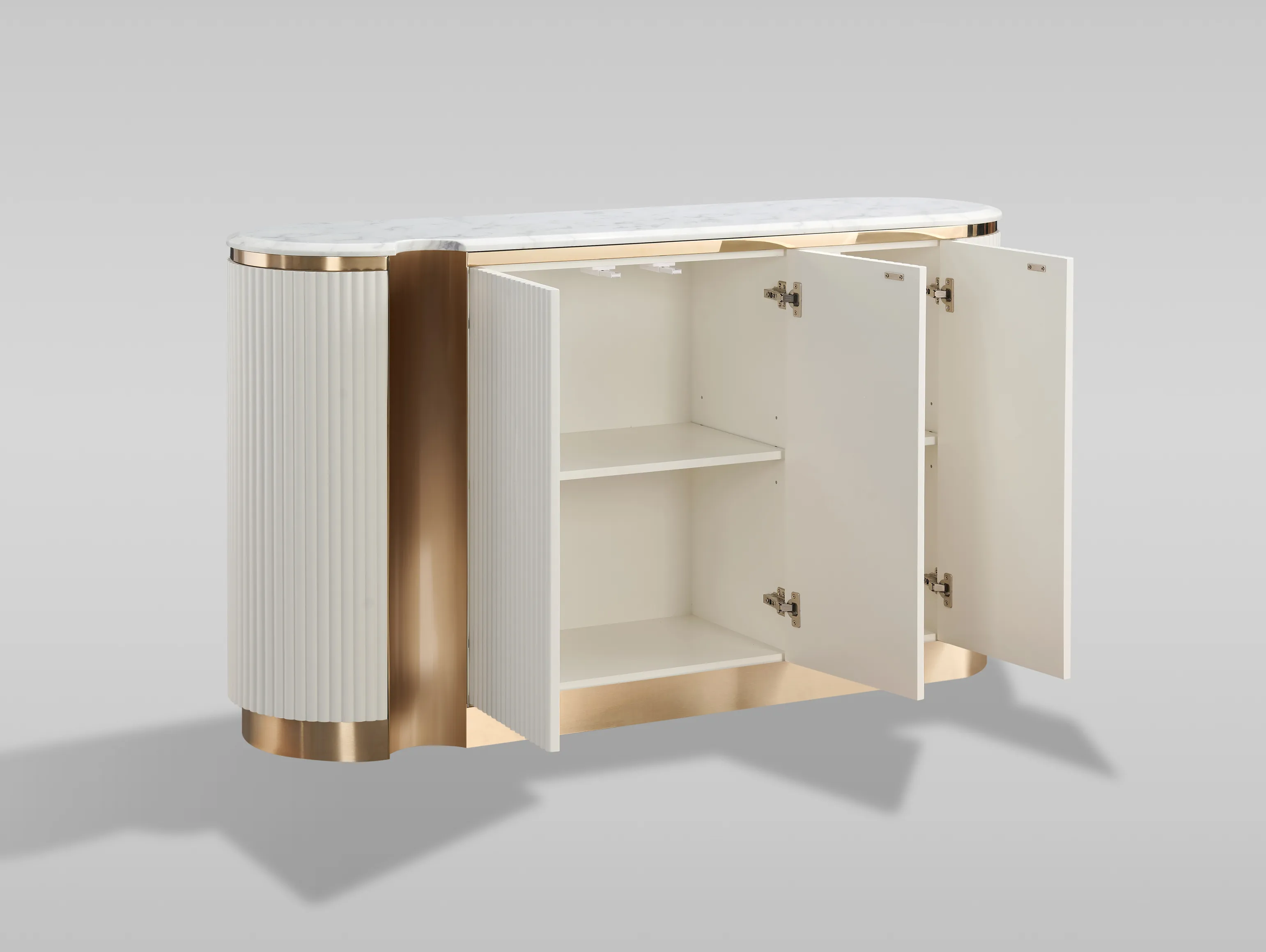 Spintelė STILI, balta, 158x40x88 cm