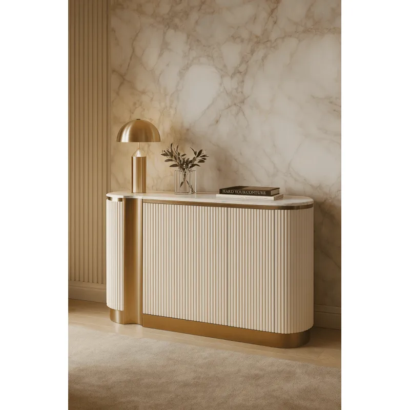 Spintelė STILI, balta, 158x40x88 cm