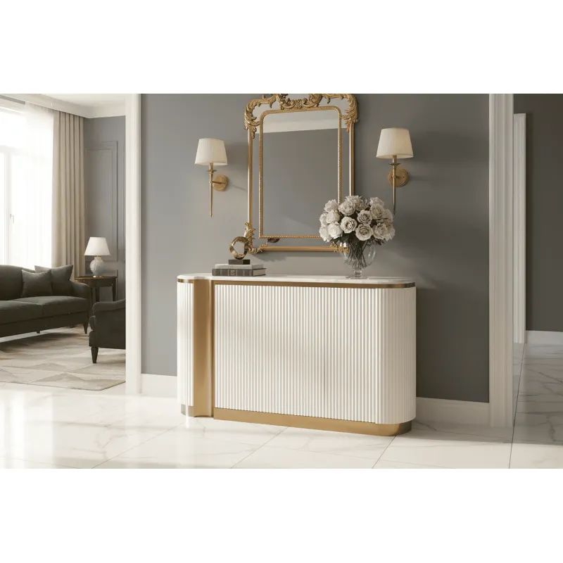 Spintelė STILI, balta, 158x40x88 cm