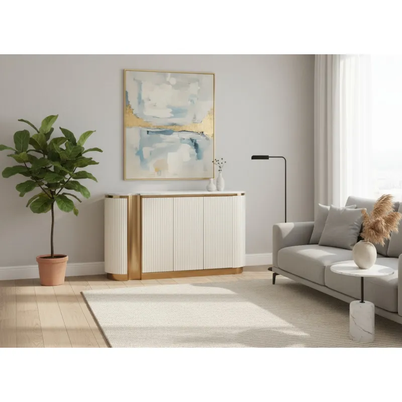 Spintelė STILI, balta, 158x40x88 cm