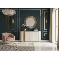 Spintelė STILI, balta, 158x40x88 cm