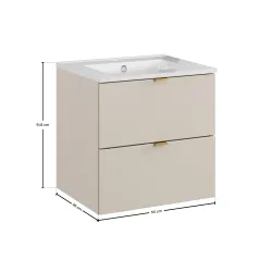 Pakabinama vonios spintelė su praustuvu 825 DALI CASHMERE