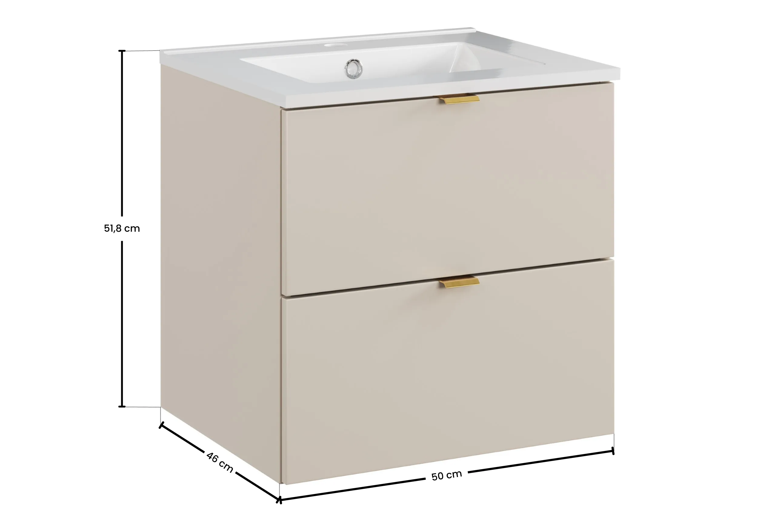 Pakabinama vonios spintelė su praustuvu 825 DALI CASHMERE