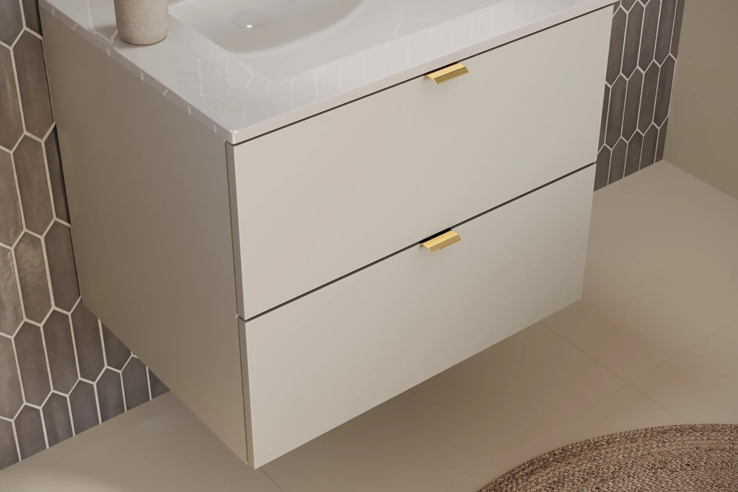 Pakabinama vonios spintelė su praustuvu 825 DALI CASHMERE