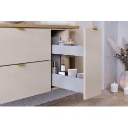 Pakabinama vonios spintelė su stalviršiumi 821B DALI CASHMERE