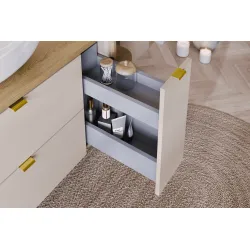 Pakabinama vonios spintelė su stalviršiumi 821B DALI CASHMERE