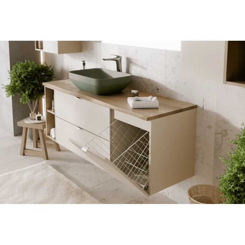 Pakabinama vonios spintelė su stalviršiumi 821D DALI CASHMERE