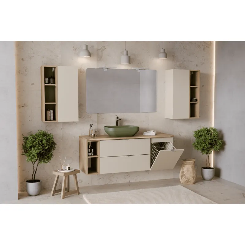 Pakabinama vonios spintelė su stalviršiumi 821D DALI CASHMERE