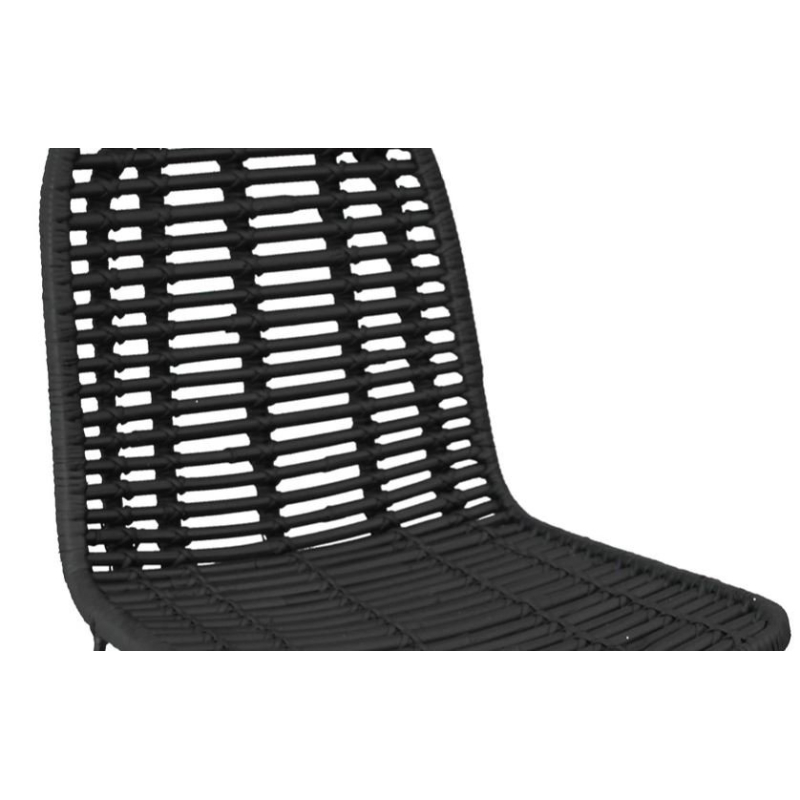 Minimalistinio stiliaus baro kėdė, su atlošu, juoda