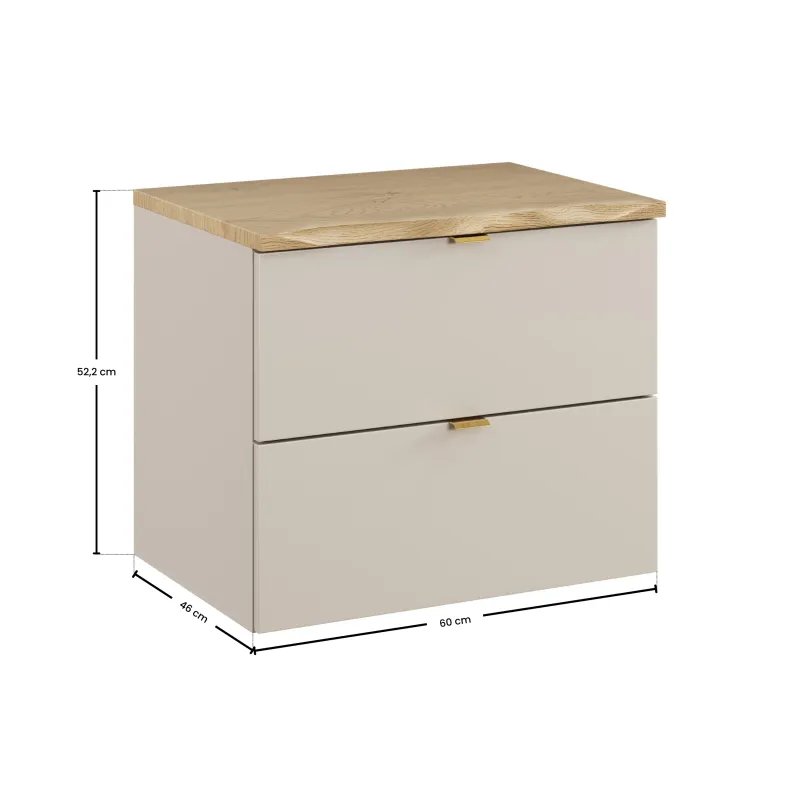 Pakabinama vonios spintelė su stalviršiumi 826A DALI CASHMERE