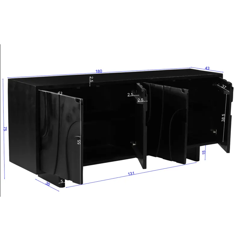 Spintelė RONDU, 180x43x76 cm