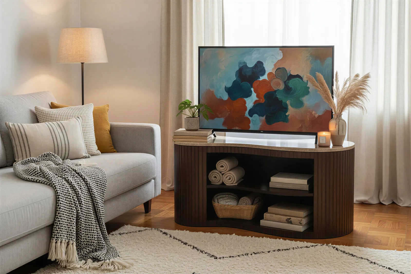 TV staliukas RONDU, 60x40x75 cm