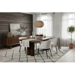 Valgomojo stalas RONDU, 200x100x76 cm