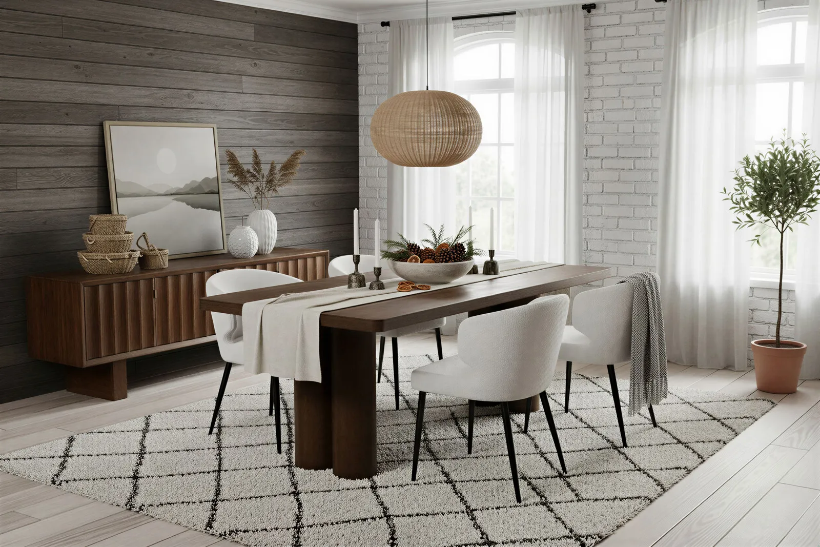 Valgomojo stalas RONDU, 200x100x76 cm