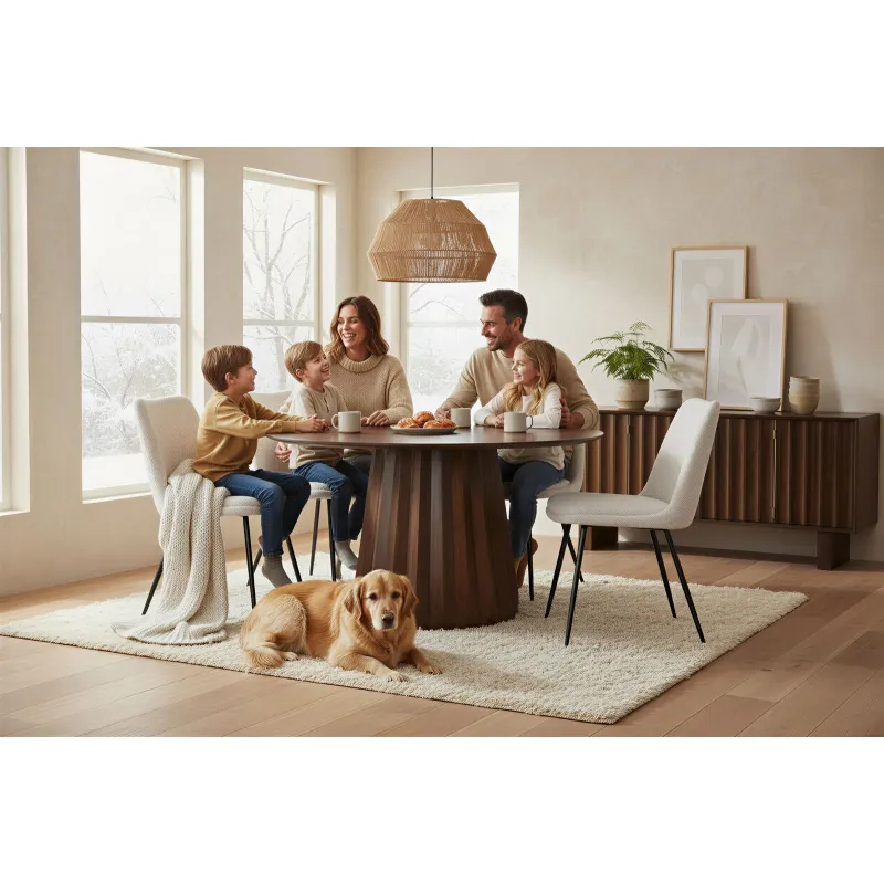 Apvalus valgomojo stalas RONDU, 130x130x76 cm