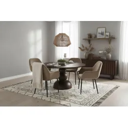 Apvalus valgomojo stalas RONDU A, 130x130x76 cm