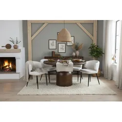 Apvalus valgomojo stalas RONDU B, 130x130x76 cm