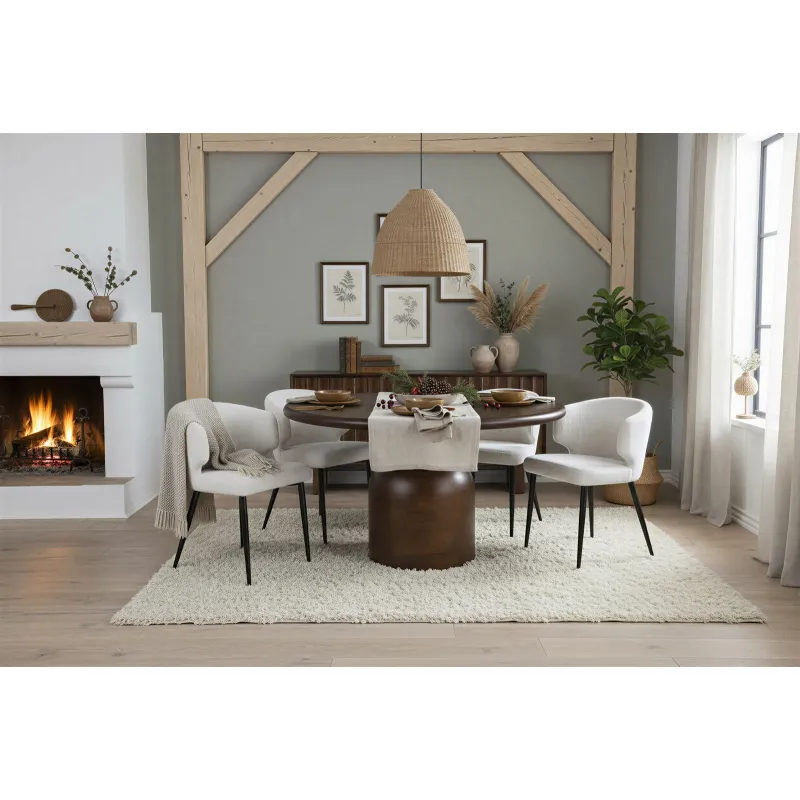 Apvalus valgomojo stalas RONDU B, 130x130x76 cm