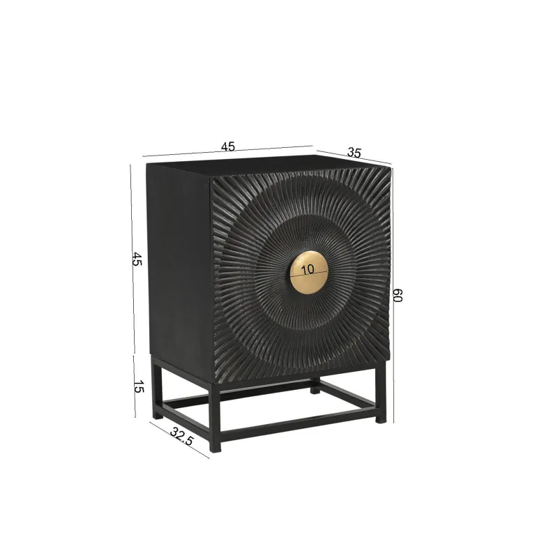 Naktinis staliukas RONDU, 45x35x60 cm