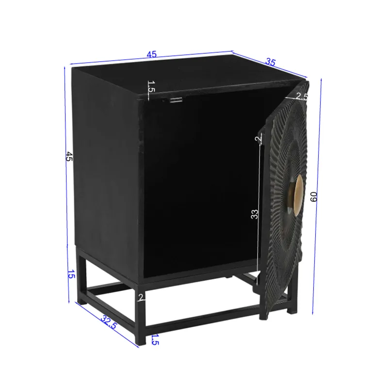 Naktinis staliukas RONDU, 45x35x60 cm