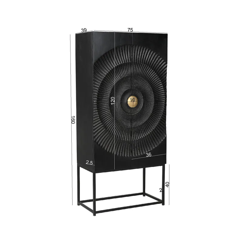 Dvidurė spinta RONDU, 75x39x160 cm