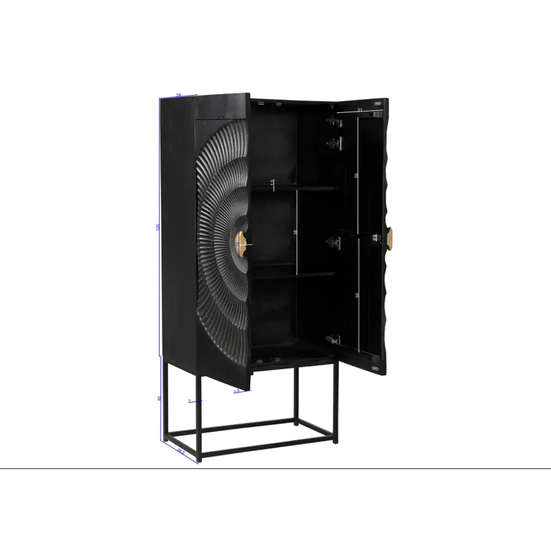 Dvidurė spinta RONDU, 75x39x160 cm