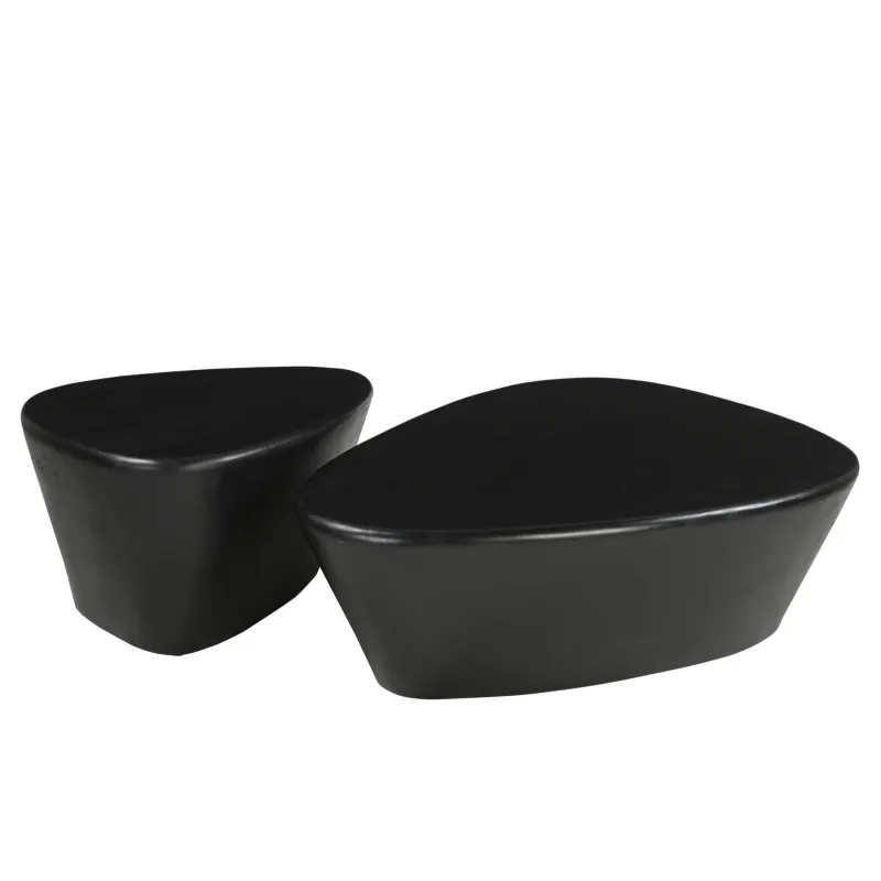 Žurnalinis staliukas RONDU, juodas, 107x78x30 cm