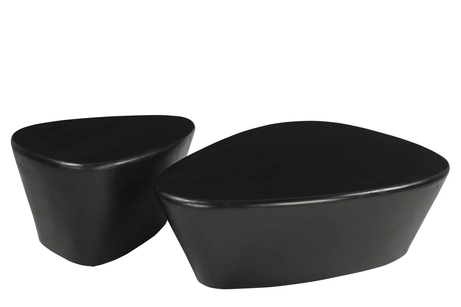 Žurnalinis staliukas RONDU, juodas, 107x78x30 cm