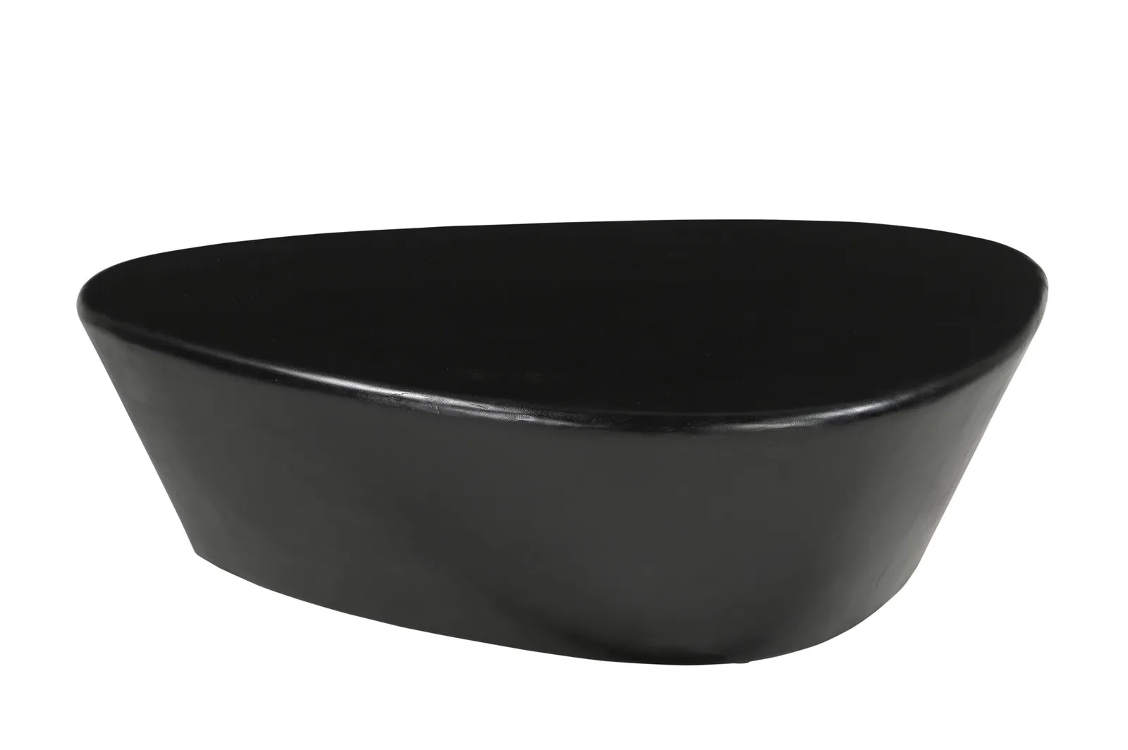 Žurnalinis staliukas RONDU, juodas, 107x78x30 cm