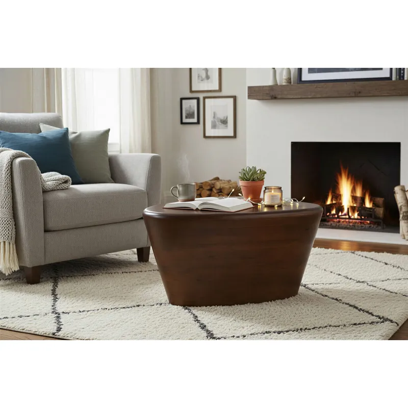 Žurnalinis staliukas RONDU, 70x53x36 cm