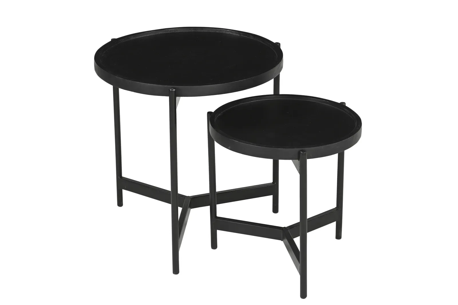 Žurnalinių staliukų komplektas RONDU, 45x45x45 + 35x35x35 cm