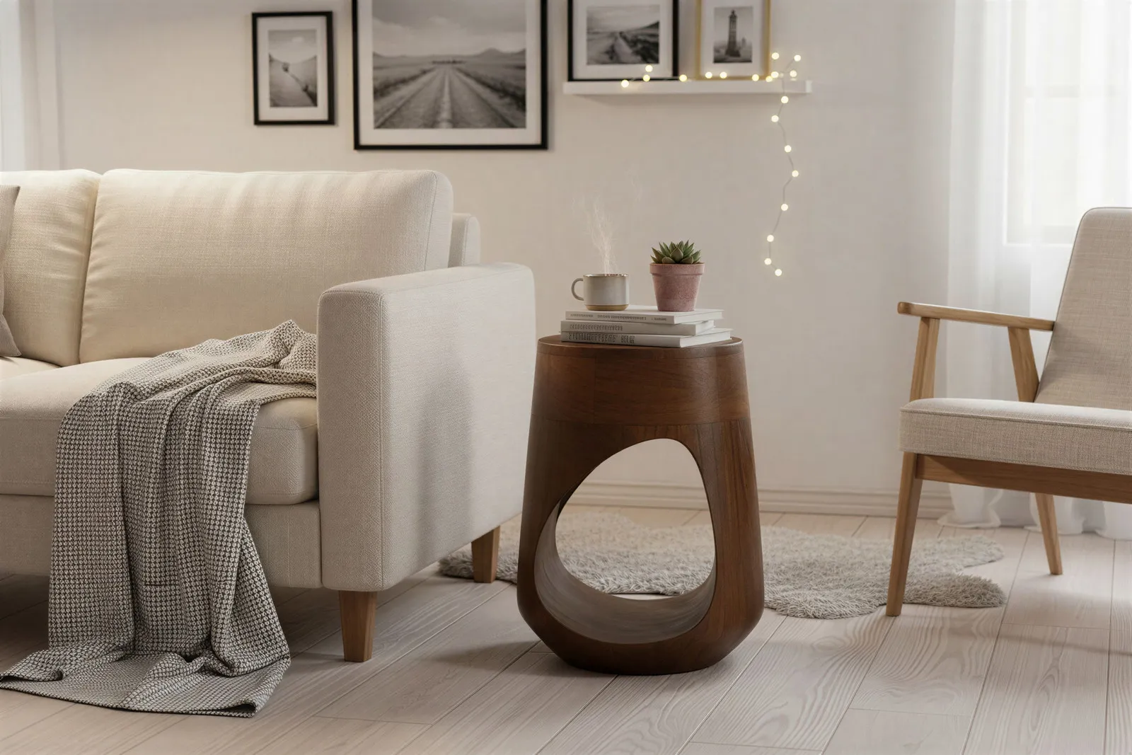 Žurnalinis staliukas RONDU, 35x35x45 cm